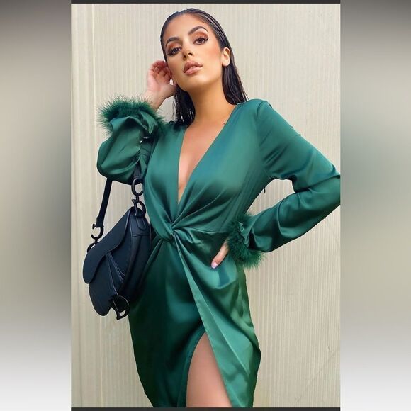 Fashion Nova Tainted Love Satin Mini Dress  NWT - Picture 1 of 7